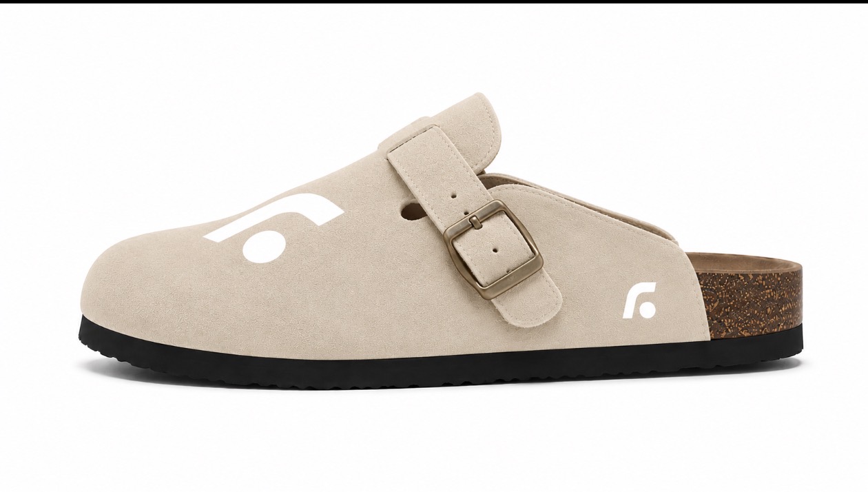 FL Logo Clog Sand — Side View