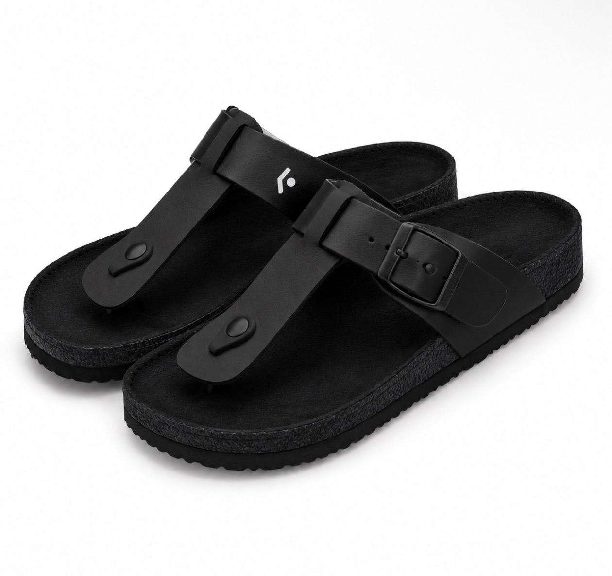 FL T-Strap Slide — Onyx Black