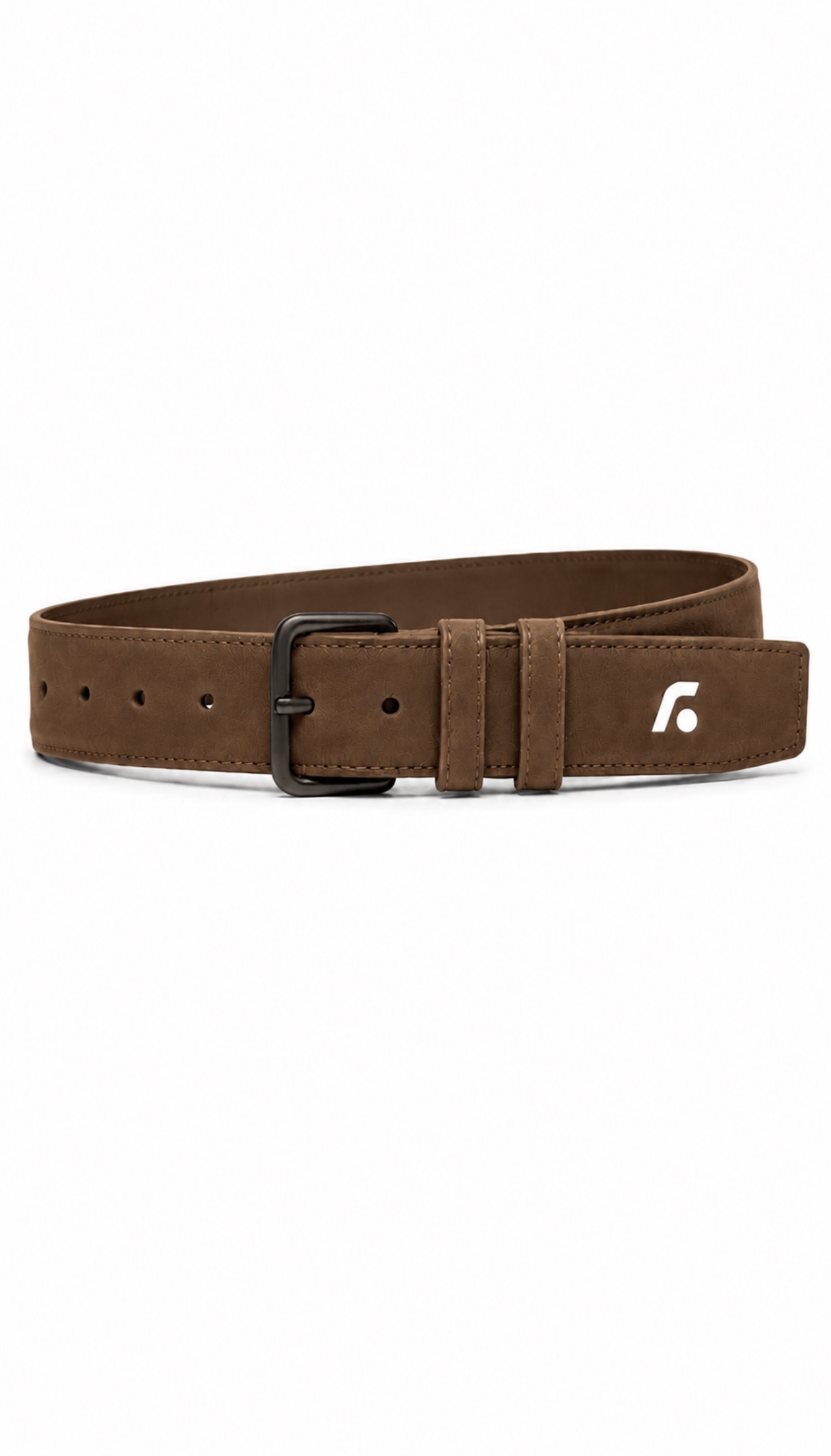 FL Suede Belt — Brown